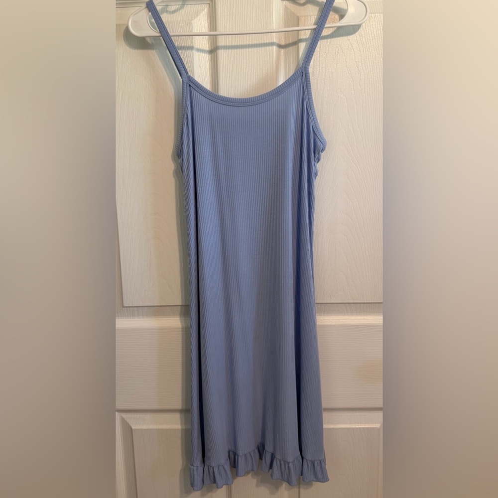 Posh Peanut Blue Ribbed Slip Dress NWOT S